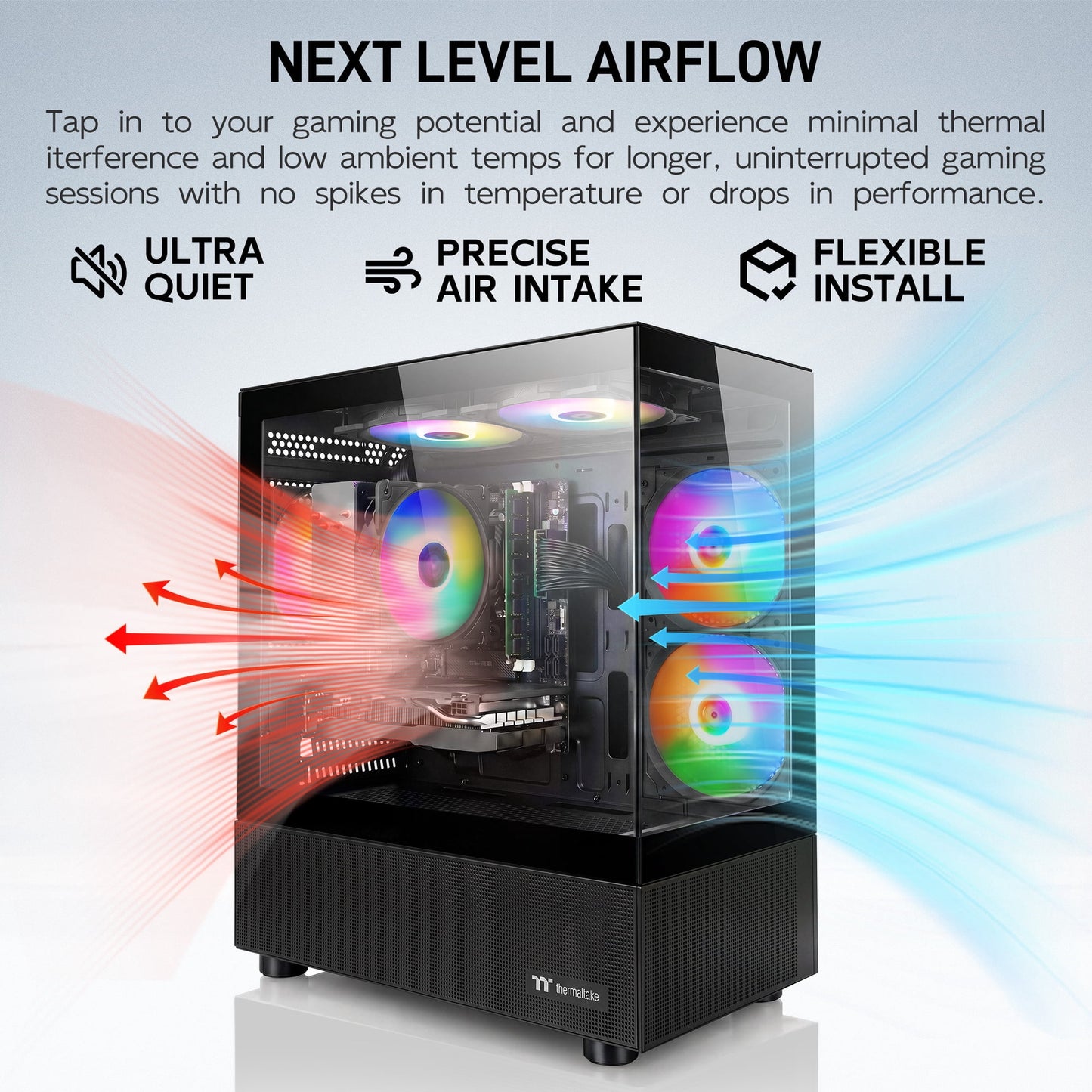 AIGAMEPC Gaming PC Desktop Computer, AMD Ryzen 7 5700X, GeForce RTX 5060 8G, 16GB DDR4 RAM, 1TB M.2 NVMe SSD, BX3 650W 80PLUS Bronze PSU, ARGB Fans, WiFi+BT, for Game Design and Office