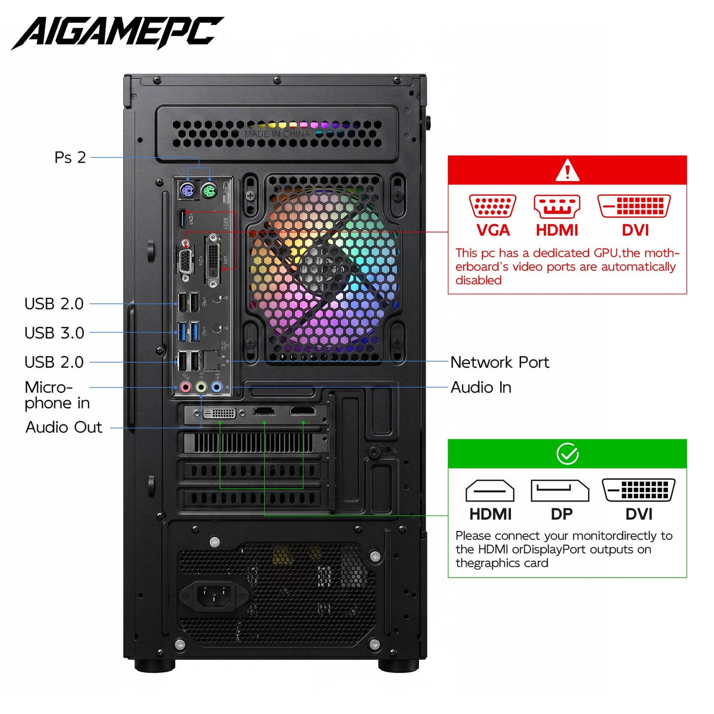 Budget Gaming PC Computers Desktop, Intel Core i7 up to 4.0GHz, GTX 1050 Ti 4GB, 16GB RAM, 512GB M.2 SSD, BX3 550W 80PLUS Bronze PSU, WiFi 5, RGB Fan x5, Windows 11 Home, prebuilt PC Gaming, Black