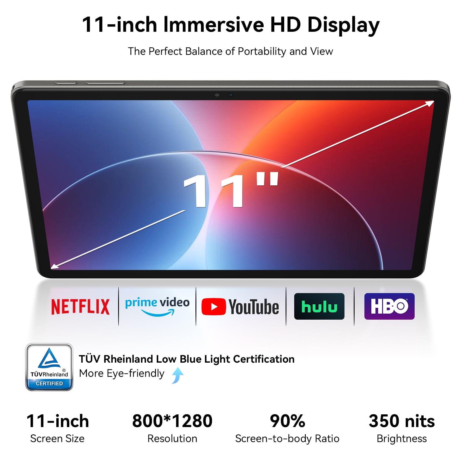 Android 16 AI Tablet,11 Inch Tablet with 24GB RAM 128GB ROM,Octa-Core T7250 Processor,90Hz Display,8000mAh Battery with Fast Charging & OTG Reverse Charge,Gemini AI Tablets