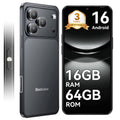 Blackview WAVE 7C Unlocked Cell Phone,Android 16 Smartphone,16GB+64GB/2TB Expandable,6.56" Display,5000mAh Battery,32MP Camera,Dual SIM,IP54,3-Year Warranty,Black