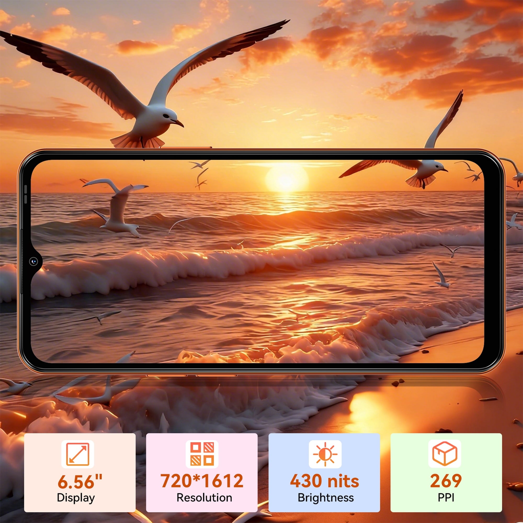 Blackview WAVE 7C Unlocked Cell Phone,Android 16 Smartphone,16GB+64GB/2TB Expandable,6.56" Display,5000mAh Battery,32MP Camera,Dual SIM,IP54,3-Year Warranty,Black